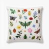 Curio Embroidered Pillow - White