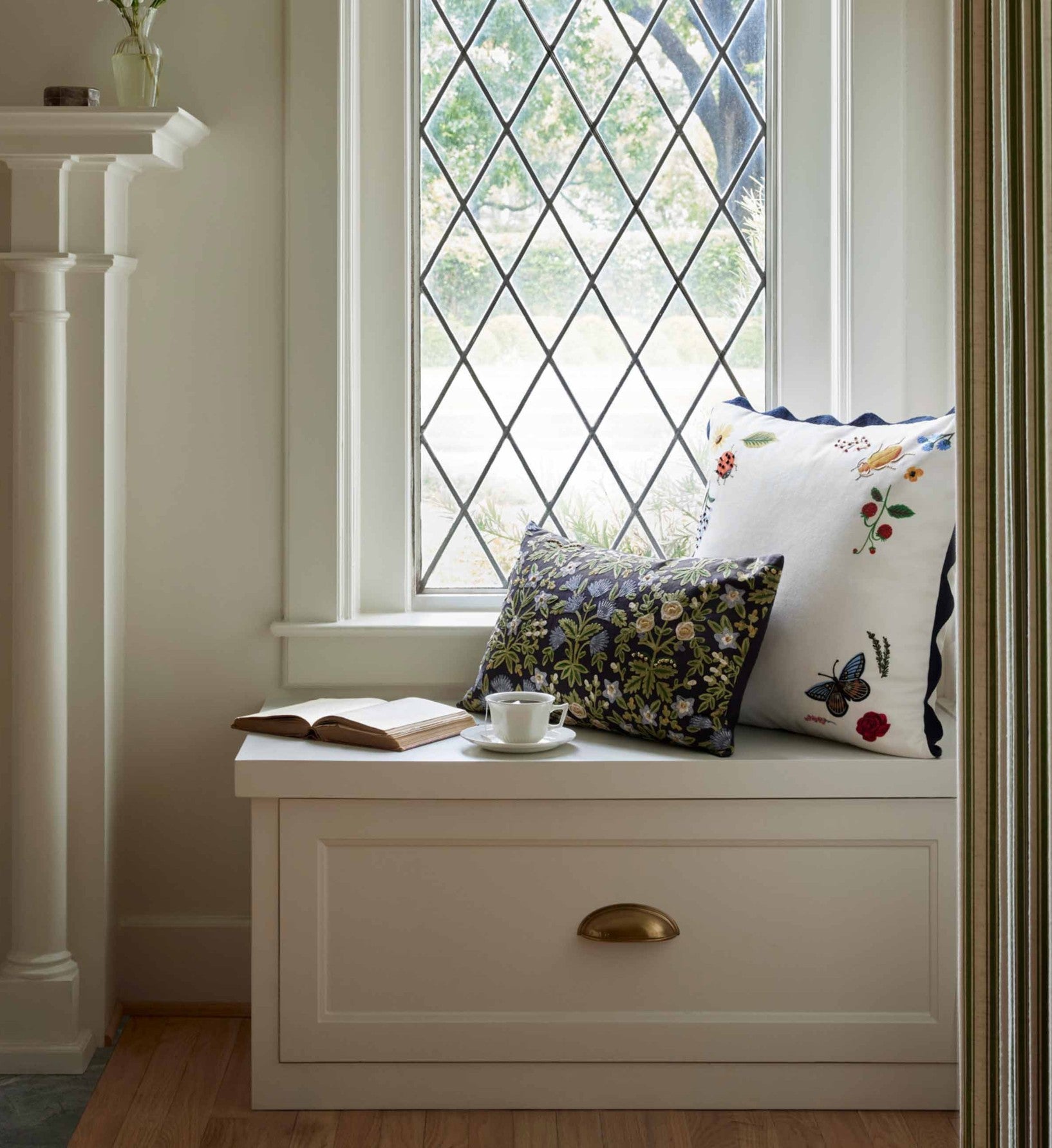 Curio Vignette Embroidered Pillow - White - Image 2
