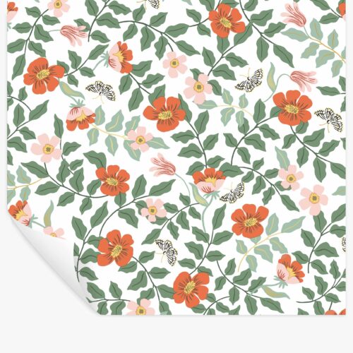 Primrose Peel & Stick Wallpaper - Rose & Cream