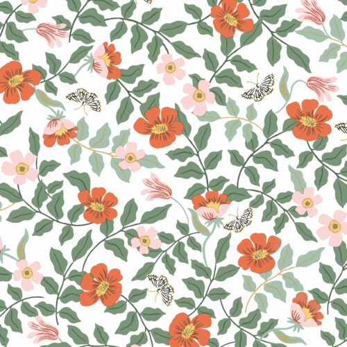 Alternative view of Primrose Peel & Stick Wallpaper - Rose & Cream