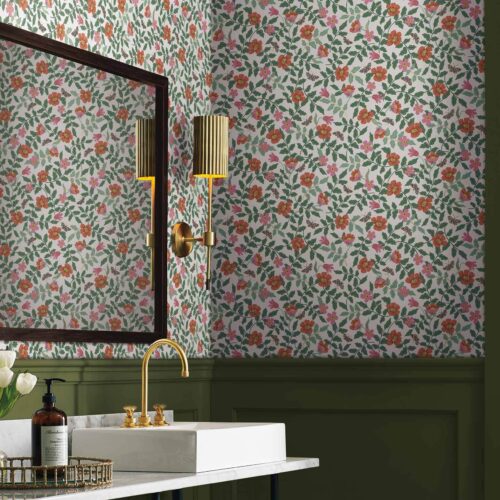 Alternative view of Primrose Peel & Stick Wallpaper Sample - Rose & Cream