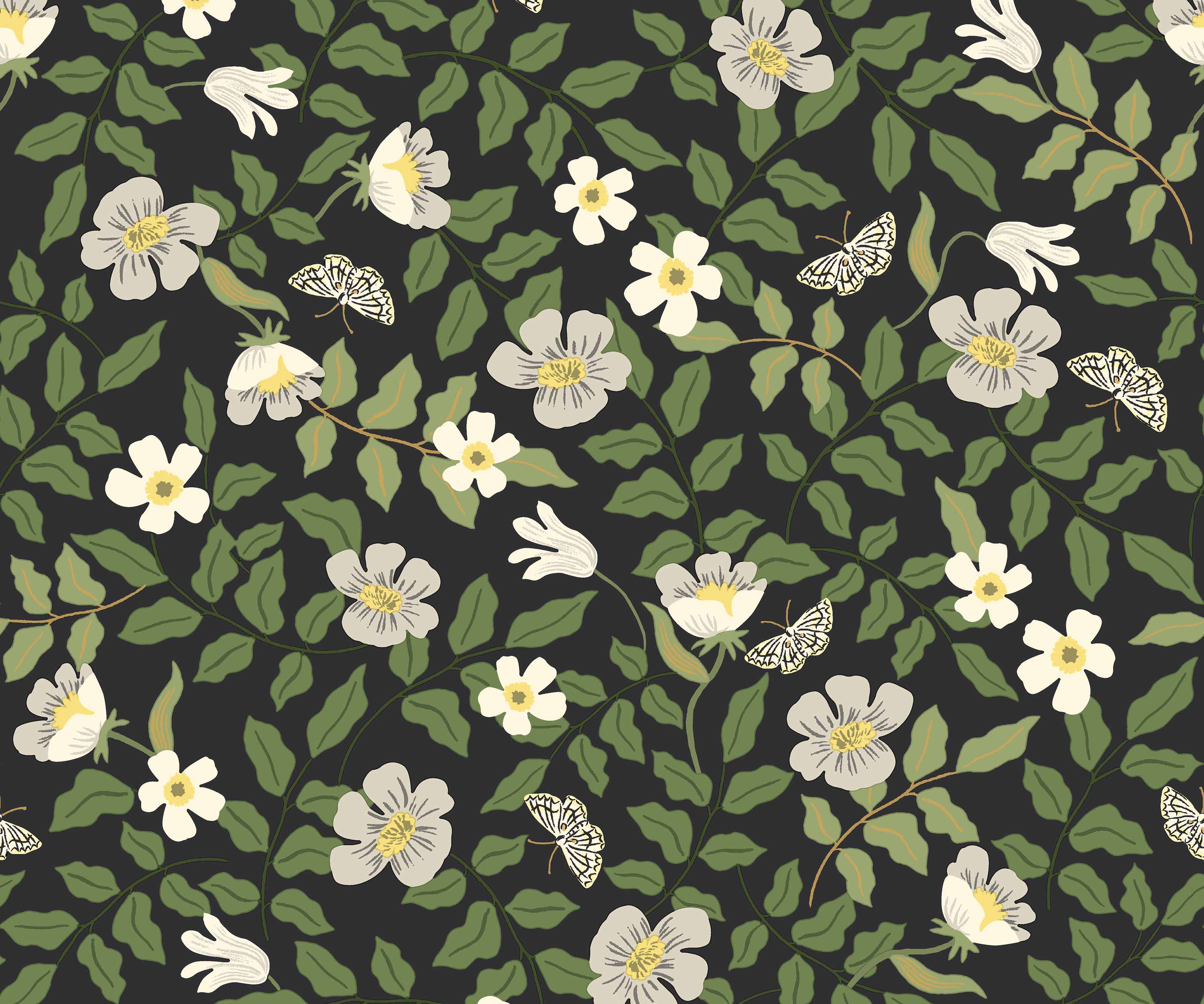 Primrose Peel & Stick Wallpaper - Linen & Black - Image 2