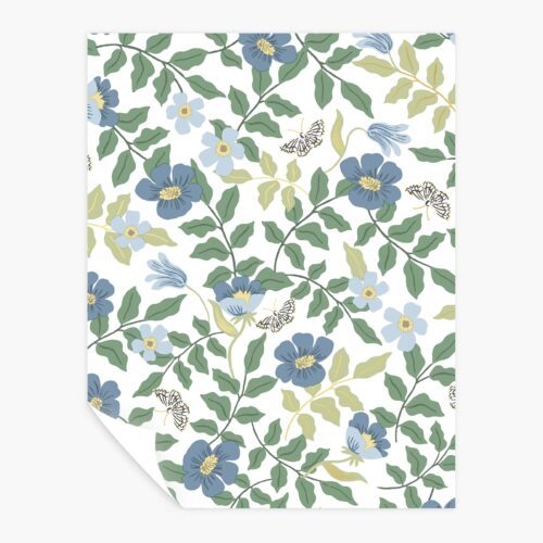 Primrose Peel & Stick Wallpaper Sample - Blue & Cream