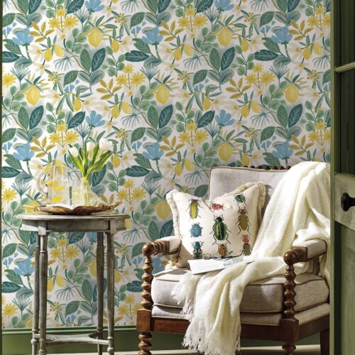 Alternative view of Amalfi Peel & Stick Wallpaper - Blue & Green
