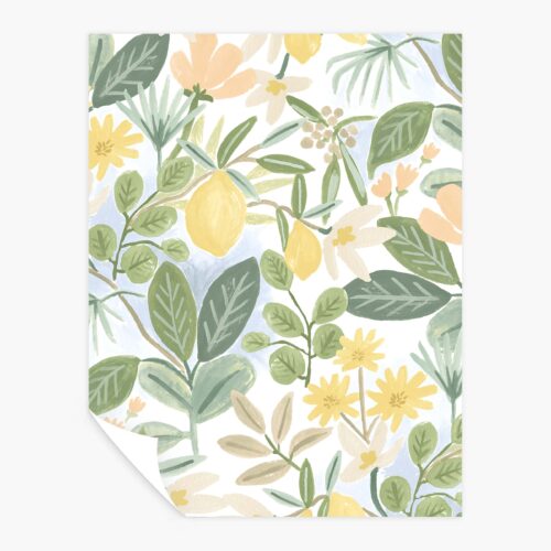 Amalfi Peel & Stick Wallpaper Sample - Blush & Green