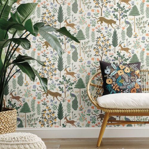 Alternative view of Menagerie Peel & Stick Wallpaper - Cream