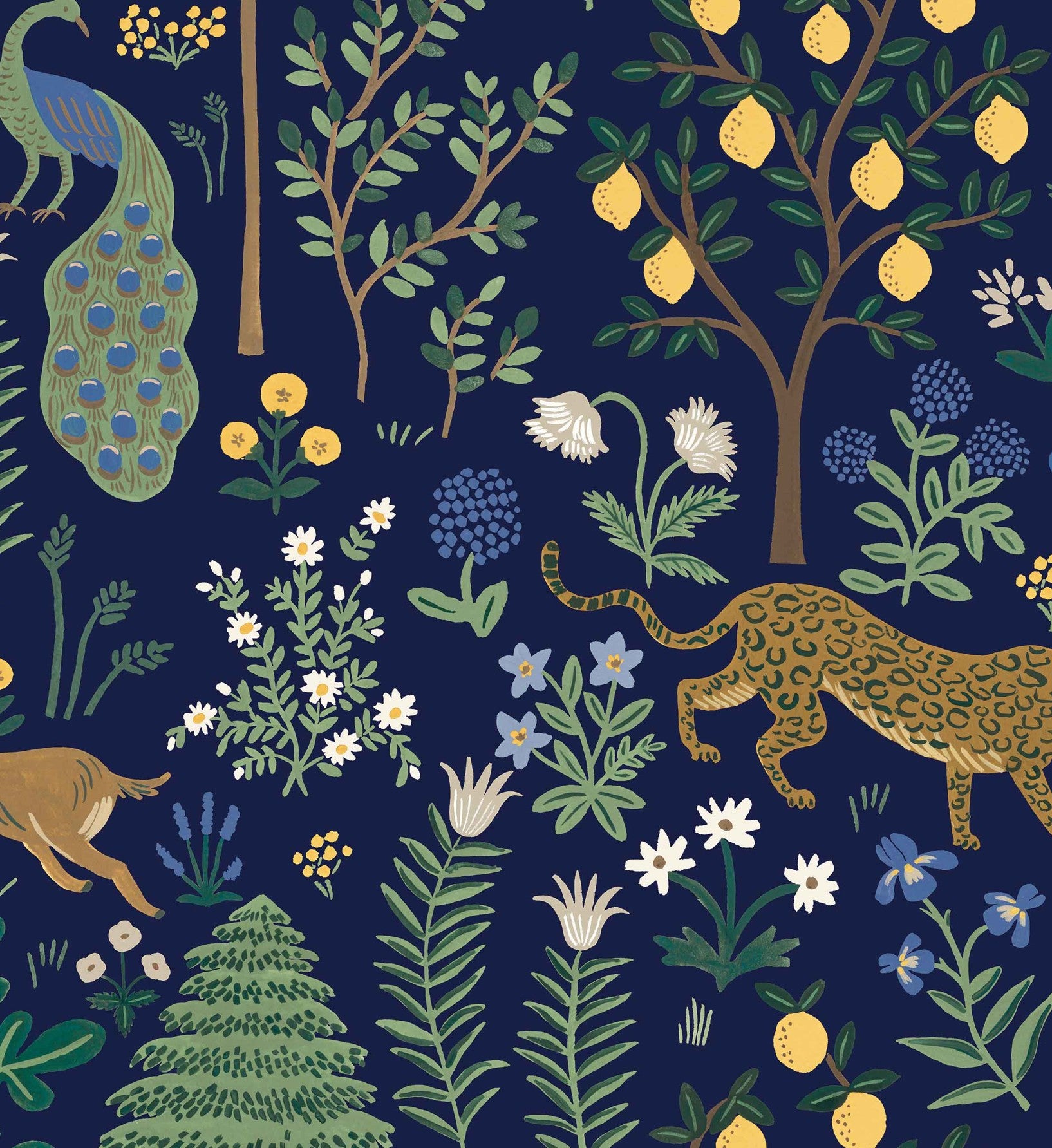 Menagerie Peel & Stick Wallpaper - Navy - Image 3