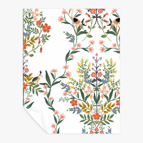 Luxembourg Peel & Stick Wallpaper Sample - White Multi