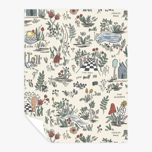 Wonderland Peel & Stick Wallpaper Sample - Cream