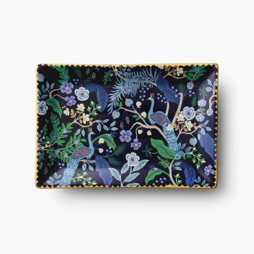 Porcelain Catchall Tray - Peacock