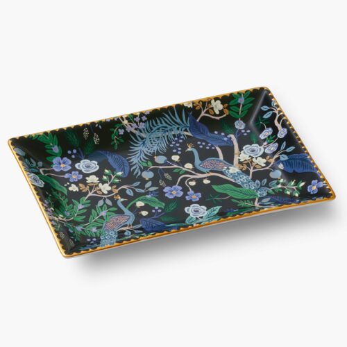 Alternative view of Porcelain Catchall Tray - Peacock