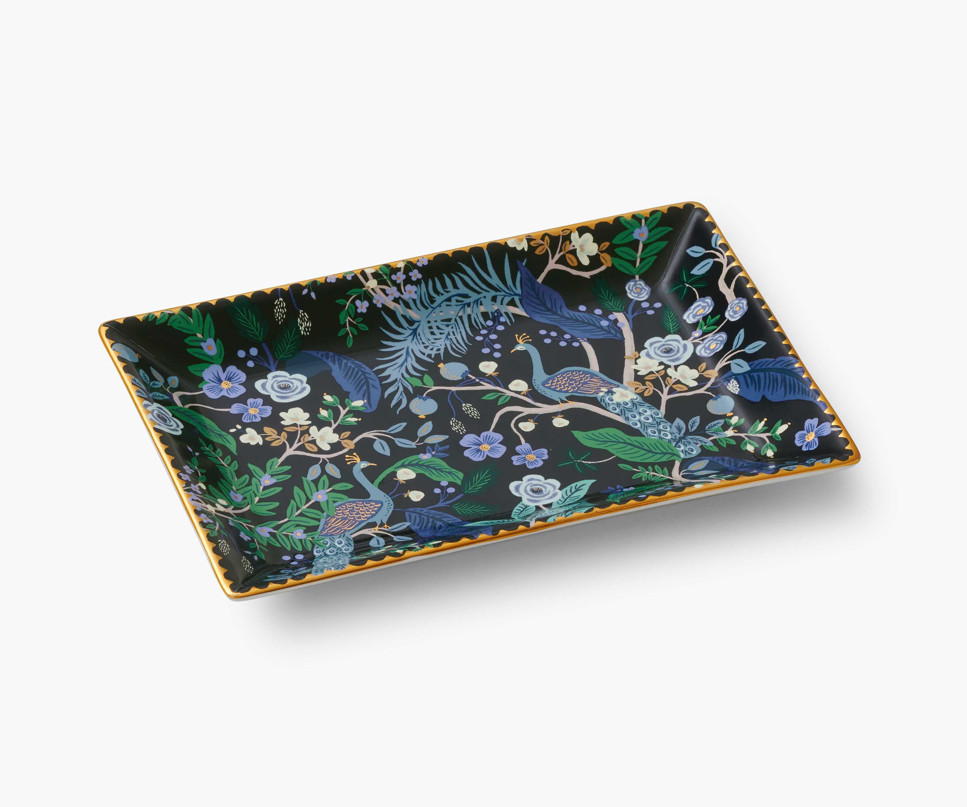 Porcelain Catchall Tray - Peacock - Image 2