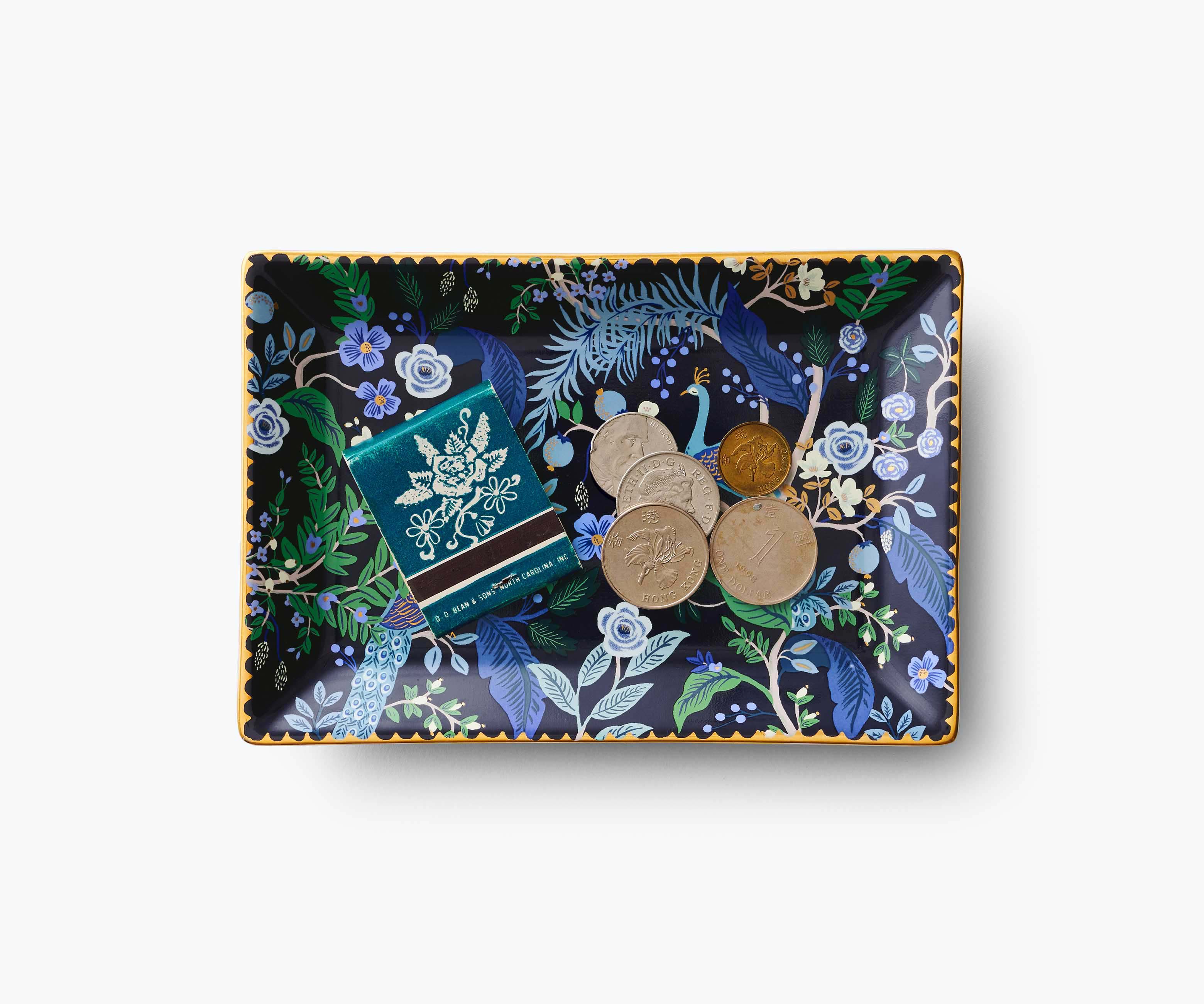 Porcelain Catchall Tray - Peacock - Image 3