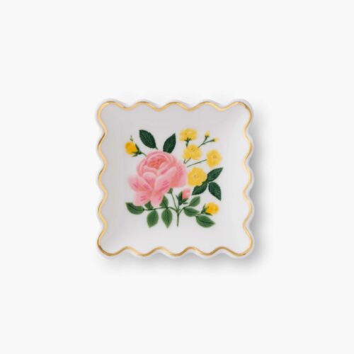 Porcelain Ring Dish - Roses