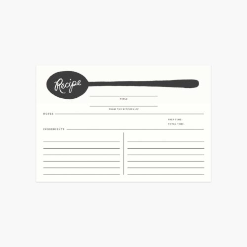Recipe Cards - Charcoal Spoon