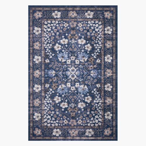 Palais Meadow Printed Rug - Navy