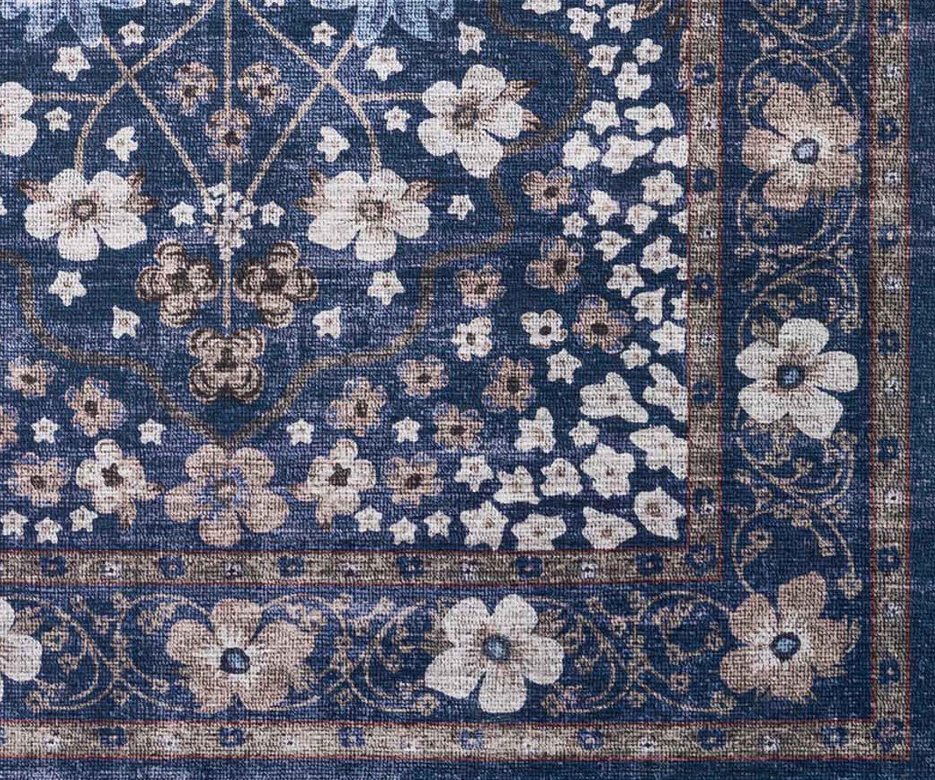 Palais Meadow Printed Rug - Navy - Image 3