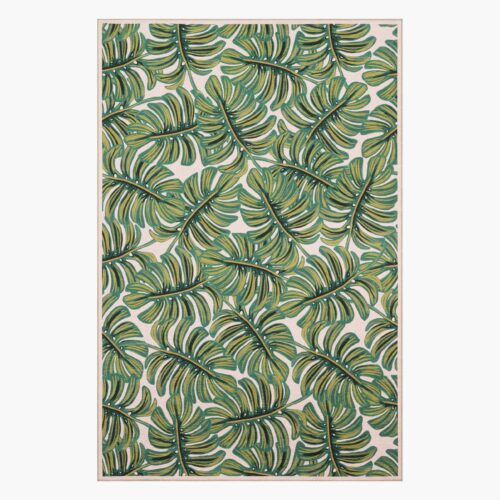 Veranda Monstera Indoor/Outdoor Rug - Cream