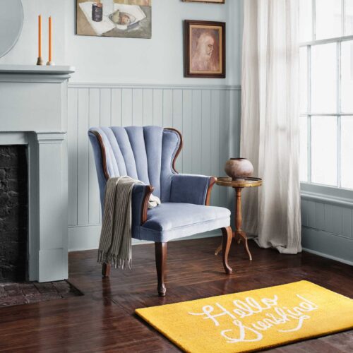 Alternative view of Minnie Hello Sunshine Wool-Hooked Rug - Yellow