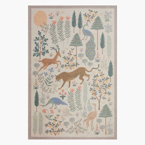 Menagerie Les Fauves Printed Rug - Cream