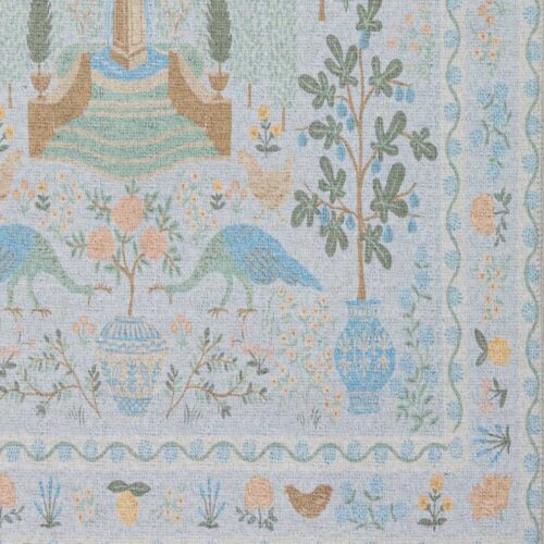 Alternative view of Menagerie Camont Printed Rug - Light Blue