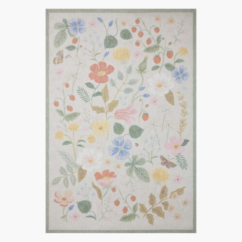 Cotswolds Strawberry Fields Power Loomed Rug - Ivory