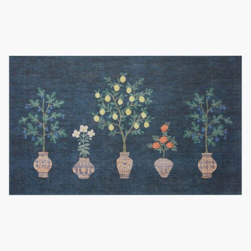Atelier Topiary Non-Slip Rug - Indigo