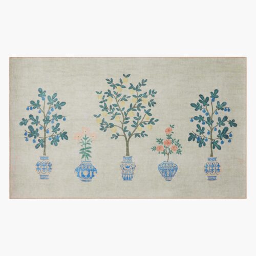 Atelier Topiary Non-Slip Rug - Ivory
