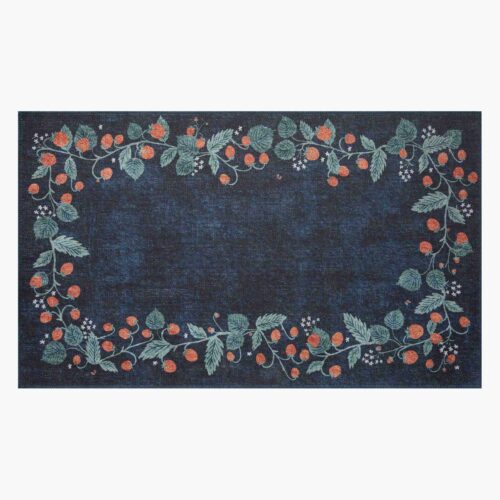 Atelier Strawberries Non-Slip Rug - Navy