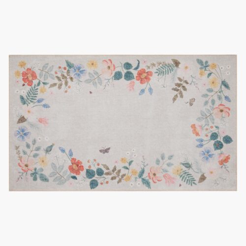 Atelier Strawberry Fields Border Non-Slip Rug - Cream