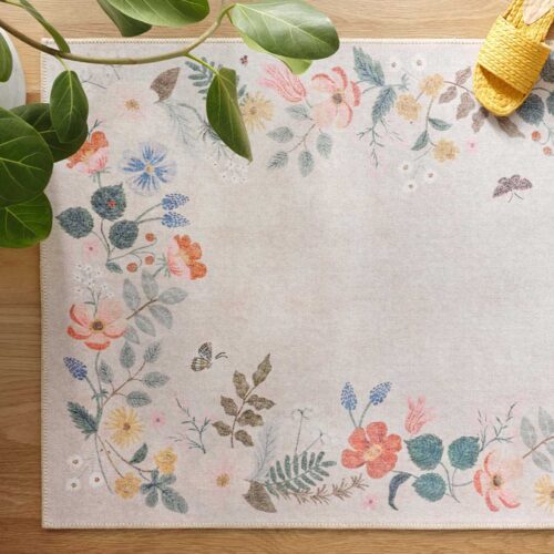 Alternative view of Atelier Strawberry Fields Border Non-Slip Rug - Cream