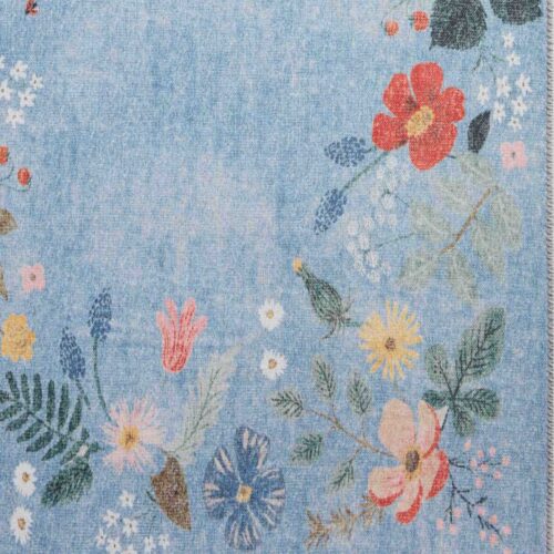 Alternative view of Atelier Strawberry Fields Border Non-Slip Rug - Periwinkle