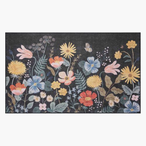Atelier Strawberry Fields Non-Slip Rug - Black