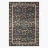Eden Mughal Garden Power Loomed Rug - Black