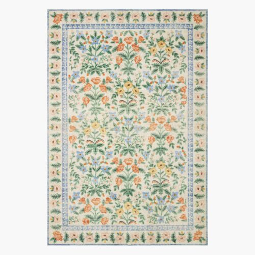 Eden Mughal Garden Power Loomed Rug - Cream