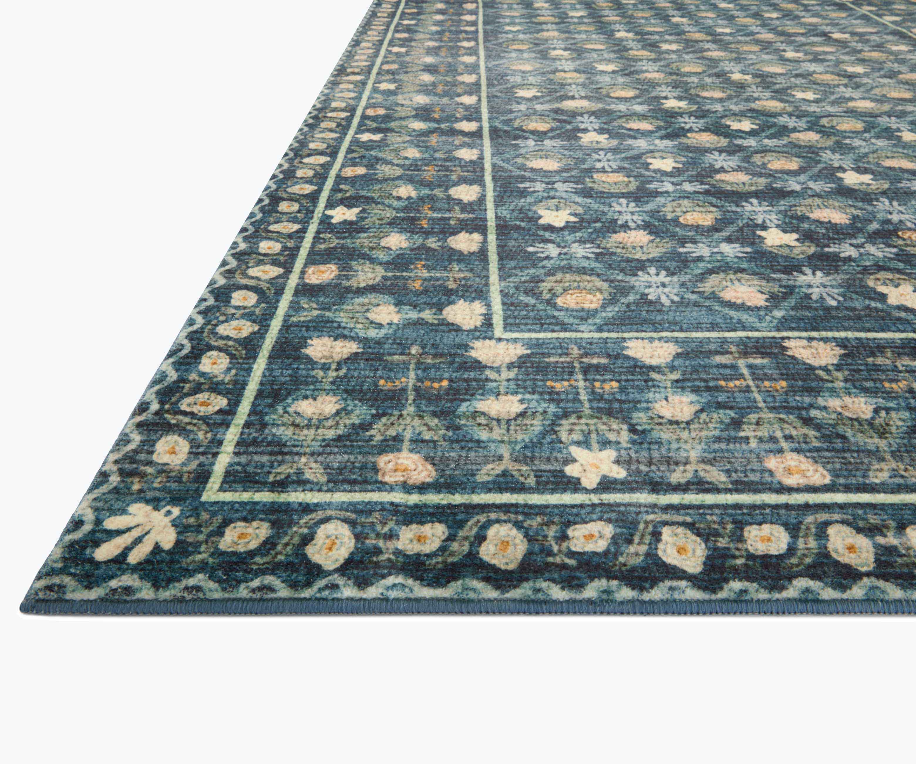 Eden Lattice Power Loomed Rug - Indigo - Image 4