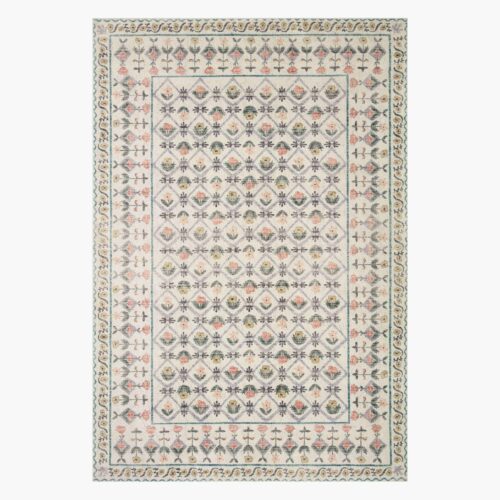 Eden Lattice Power Loomed Rug - Ivory
