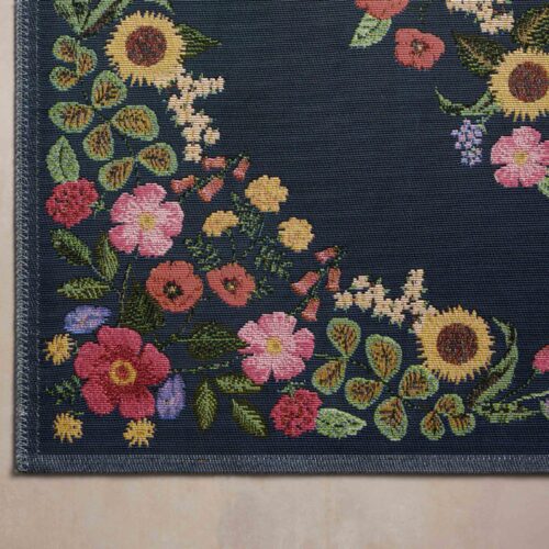 Alternative view of Perennial Blossom Power Loomed Rug - Navy