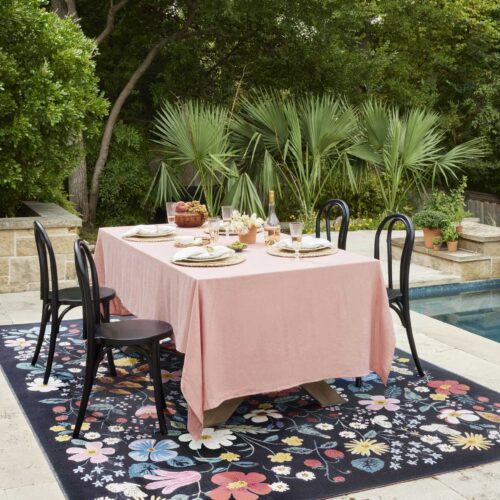 Alternative view of Perennial Strawberry Fields Power Loomed Rug - Black