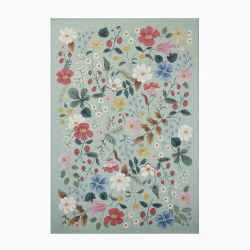 Perennial Strawberry Fields Power Loomed Rug - Mint
