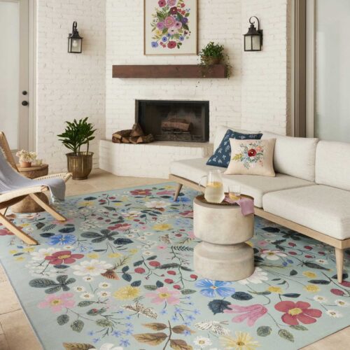 Alternative view of Perennial Strawberry Fields Power Loomed Rug - Mint
