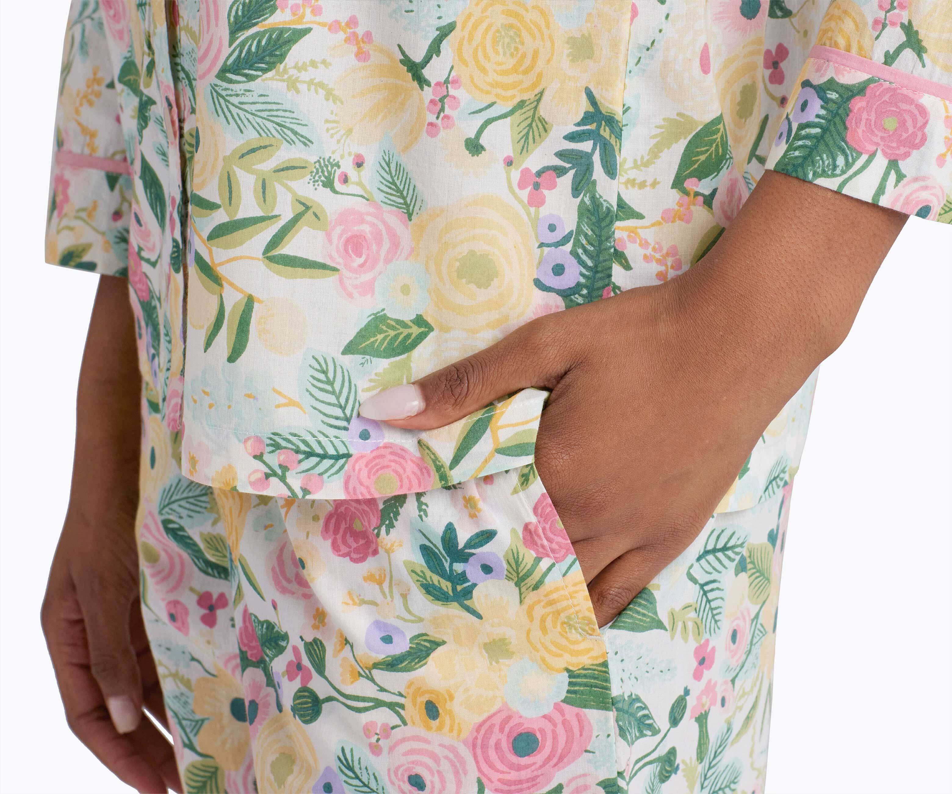 Voile Button Front Crop Set - Garden Party - Image 5