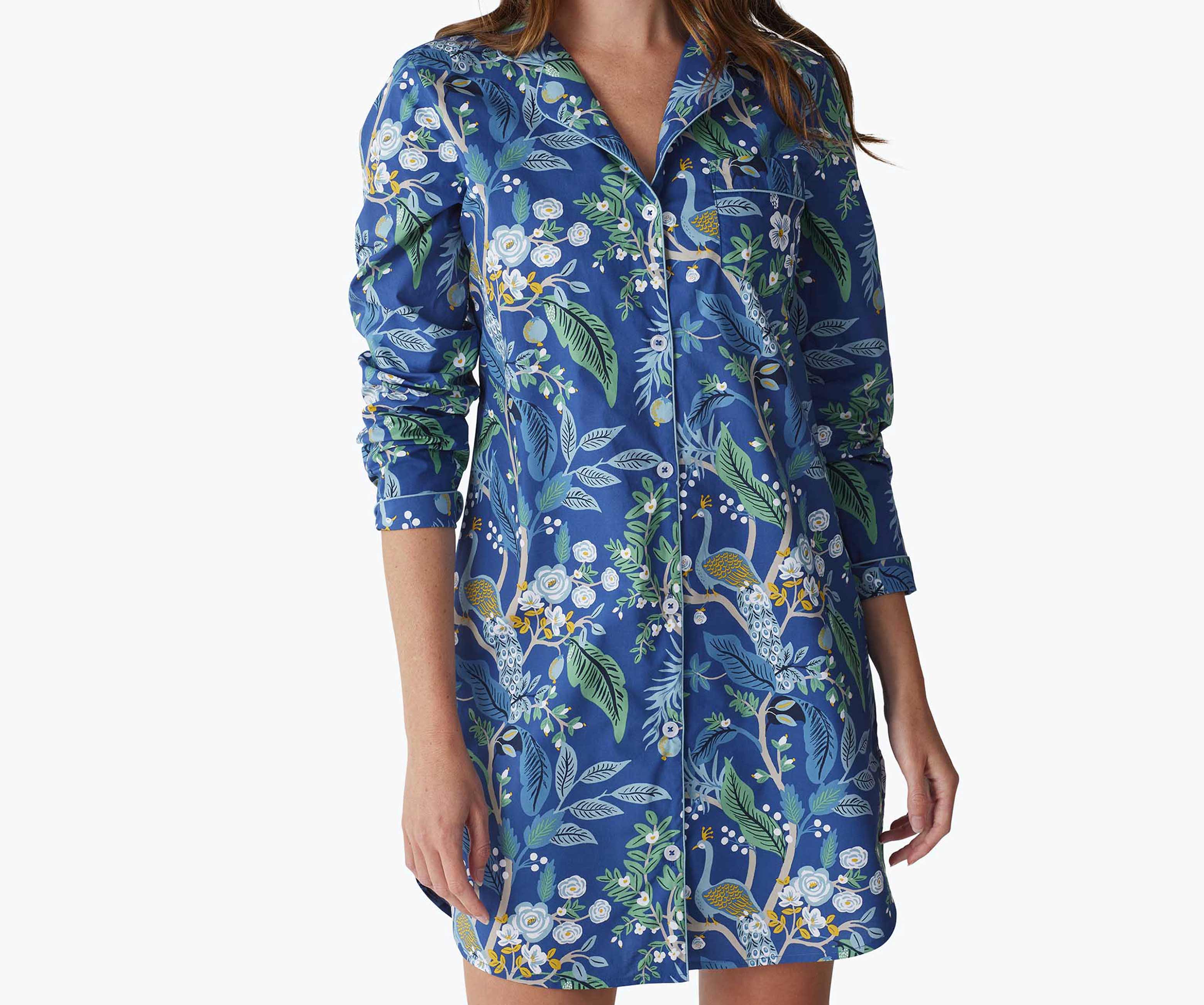 Poplin Nightshirt - Peacock - Image 4