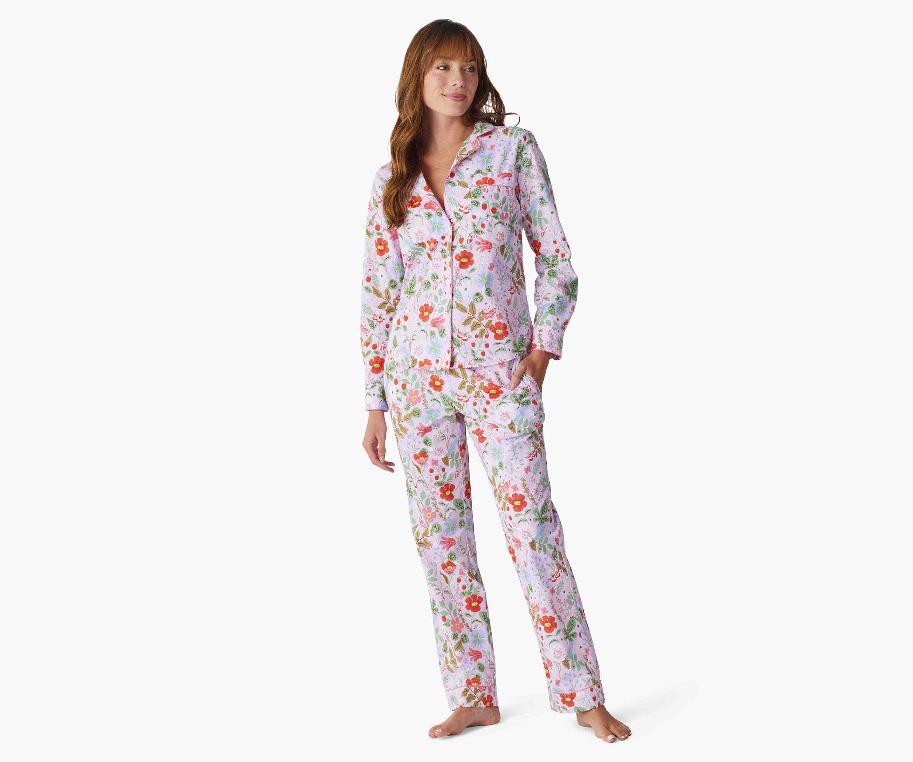 Poplin Button Front Long Set - Strawberry Fields - Image 6
