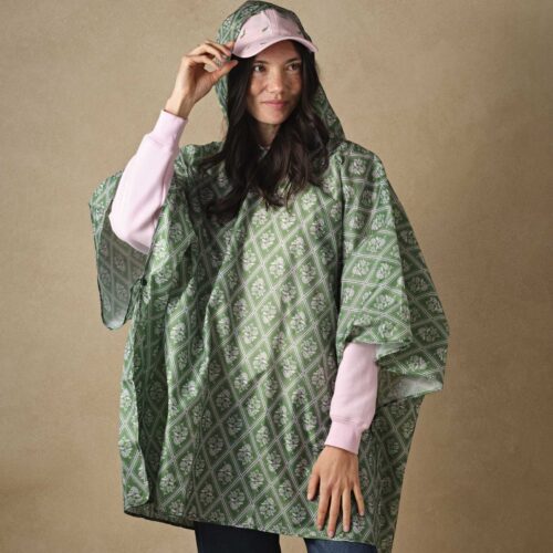Alternative view of Packable Rain Poncho - Rose Study
