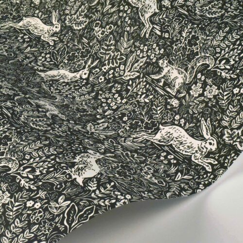 Alternative view of Fable Wallpaper Sample - Black & White