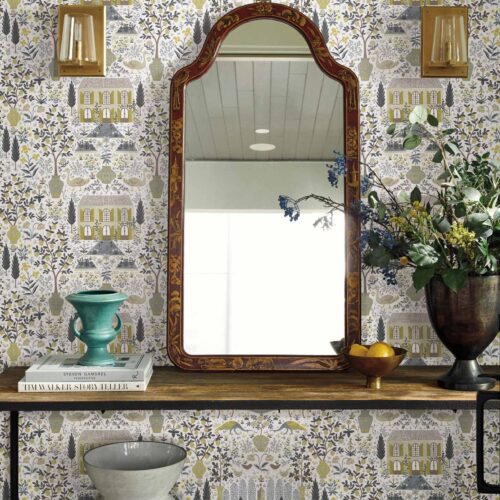 Alternative view of Camont Wallpaper - Linen & Metallic Gold