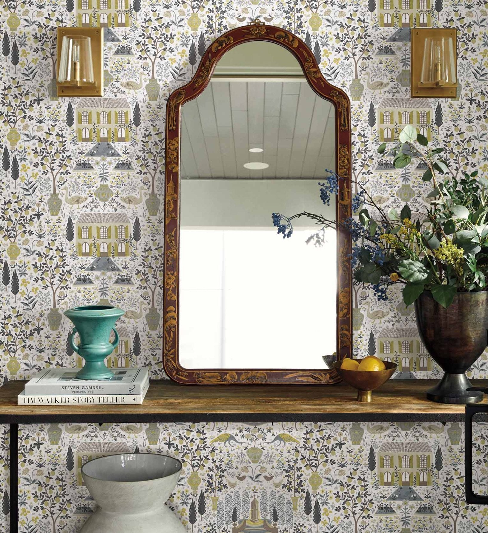 Camont Wallpaper - Linen & Metallic Gold - Image 2