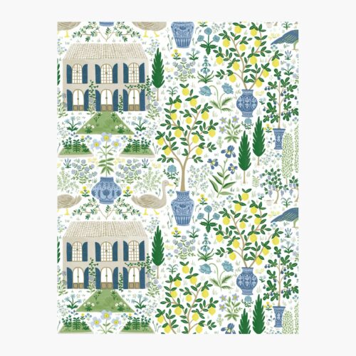 Camont Wallpaper Sample - Blue & Green