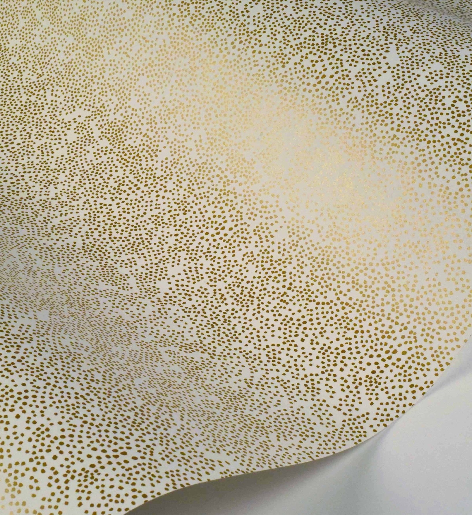 Champagne Dots Wallpaper - Metallic Gold & White - Image 2